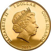 Cook Islands 1 Dollar (Treasures of Ancient Egypt. Tutankhamun) ELIZABETH II 1 DOLLAR COOK ISLANDS IRB 2013 coin obverse Cook Islands 1 Dollar (Treasures of Ancient Egypt. Tutankhamun) ELIZABETH II 1 DOLLAR COOK ISLANDS IRB 2013 coin obverse