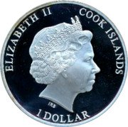 Cook Islands 1 Dollar (Wildlife conservation - Whale) ELIZABETH II 1 DOLLAR COOK ISLANDS IRB coin obverse Cook Islands 1 Dollar (Wildlife conservation - Whale) ELIZABETH II 1 DOLLAR COOK ISLANDS IRB coin obverse