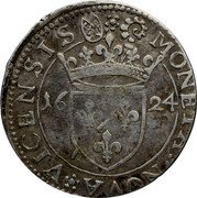 France 1 Gros (Henry of Bourbon-Verneuil) MONETA. NOVA. VICENSIS. 16 24 coin reverse France 1 Gros (Henry of Bourbon-Verneuil) MONETA. NOVA. VICENSIS. 16 24 coin reverse