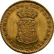 Netherlands 1 Sovereign D'or (Maximilian Emanuel of Bavaria) KM# 25a COM P R S R I AR & ELE L L COM F H & N MAR S R I D M coin reverse Netherlands 1 Sovereign D'or (Maximilian Emanuel of Bavaria) KM# 25a COM P R S R I AR & ELE L L COM F H & N MAR S R I D M coin reverse