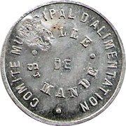 France 10 Centimes (Saint Mande) COMITÉ MUNICIPAL D'ALIMENTATION VILLE DE ST MANDÉ coin obverse France 10 Centimes (Saint Mande) COMITÉ MUNICIPAL D'ALIMENTATION VILLE DE ST MANDÉ coin obverse
