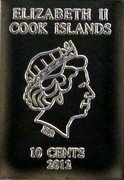 Cook Islands 10 Cents Tangaroa 2012 ELIZABETH II COOK ISLANDS 10 CENTS 2012 coin obverse