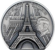 Cook Islands 10 Dollars (Charles III Eiffel Tower) 10 DOLLARS COOK ISLANDS CHARLES III DT coin obverse