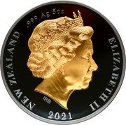 New Zealand 10 Dollars (Kiwi Bird) KM# 468 NEW ZEALAND .999 AG 5 OZ ELIZABETH II 2023 IRB coin obverse New Zealand 10 Dollars (Kiwi Bird) KM# 468 NEW ZEALAND .999 AG 5 OZ ELIZABETH II 2023 IRB coin obverse