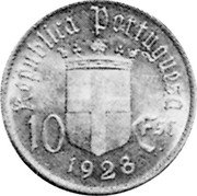 Portugal 10 Escudos (Battle of Orique) KM# Pn227 10 ESC. 1928 REPUBLICA PORTUGUESA coin obverse Portugal 10 Escudos (Battle of Orique) KM# Pn227 10 ESC. 1928 REPUBLICA PORTUGUESA coin obverse
