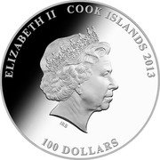 Cook Islands 100 Dollars 400 Years of Romanov Dynasty 2013 IRB ELIZABETH II COOK ISLANDS 2013 IRB 100 DOLLARS coin obverse Cook Islands 100 Dollars 400 Years of Romanov Dynasty 2013 IRB ELIZABETH II COOK ISLANDS 2013 IRB 100 DOLLARS coin obverse
