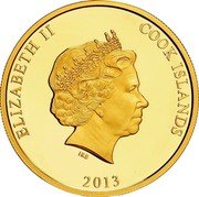 Cook Islands 100 Dollars (Black Jack 40th Anniversary) IRB ELIZABETH II COOK ISLANDS 2013 coin obverse Cook Islands 100 Dollars (Black Jack 40th Anniversary) IRB ELIZABETH II COOK ISLANDS 2013 coin obverse