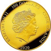 Cook Islands 100 Dollars (Enthronement of the Japanese Emperor) IRB ELIZABETH II 100 DOLLARS COOK ISLANDS 2020 coin obverse Cook Islands 100 Dollars (Enthronement of the Japanese Emperor) IRB ELIZABETH II 100 DOLLARS COOK ISLANDS 2020 coin obverse