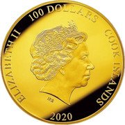 Cook Islands 100 Dollars (Expo'70 Osaka 50th Anniversary) IRB ELIZABETH II 100 DOLLARS COOK ISLANDS 2020 coin obverse Cook Islands 100 Dollars (Expo'70 Osaka 50th Anniversary) IRB ELIZABETH II 100 DOLLARS COOK ISLANDS 2020 coin obverse