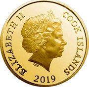 Cook Islands 100 Dollars Mona Lisa 2019 ELIZABETH II COOK ISLANDS IRB 2019 coin obverse