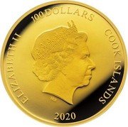 Cook Islands 100 Dollars (Shinkansen train - N700S) IRB ELIZABETH II 100 DOLLARS COOK ISLANDS 2020 coin obverse Cook Islands 100 Dollars (Shinkansen train - N700S) IRB ELIZABETH II 100 DOLLARS COOK ISLANDS 2020 coin obverse
