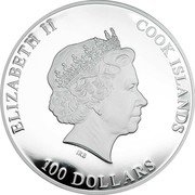 Cook Islands 100 Dollars (Silver Star. Saint Petersbourg) IRB ELIZABETH II COOK ISLANDS 100 DOLLARS coin obverse