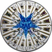 Cook Islands 100 Dollars (Silver Star - Vatican) 20 17 SILVER STAR COIN 999 FINE SILVER 1 KG coin reverse Cook Islands 100 Dollars (Silver Star - Vatican) 20 17 SILVER STAR COIN 999 FINE SILVER 1 KG coin reverse