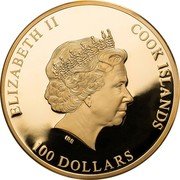 Cook Islands 100 Dollars St. George the Dragonslayer 2019 IRB ELIZABETH II COOK ISLANDS 100 DOLLARS coin obverse