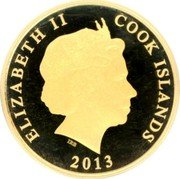 Cook Islands 100 Dollars (Year of the Snake) IRB ELIZABETH II COOK ISLANDS 2013 coin obverse Cook Islands 100 Dollars (Year of the Snake) IRB ELIZABETH II COOK ISLANDS 2013 coin obverse