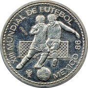 Portugal 100 Escudos (13th World Cup Football. Prova) KM# E1 XIII MUNDIAL DE FUTEBOL MEXICO 86 PROVA coin reverse Portugal 100 Escudos (13th World Cup Football. Prova) KM# E1 XIII MUNDIAL DE FUTEBOL MEXICO 86 PROVA coin reverse