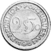 Portugal 2-1/2 Escudos (Liberty. Pattern) KM# Pn238 REPÚBLICA PORTUGUESA 2$50 1961 coin obverse Portugal 2-1/2 Escudos (Liberty. Pattern) KM# Pn238 REPÚBLICA PORTUGUESA 2$50 1961 coin obverse