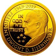 Niue 2 Dollars 50 Cents (Dwight D. Eisenhower) 1969-2019 IN GOD WE TRUST PRESIDENT DWIGHT D. EISENHOWER coin reverse Niue 2 Dollars 50 Cents (Dwight D. Eisenhower) 1969-2019 IN GOD WE TRUST PRESIDENT DWIGHT D. EISENHOWER coin reverse