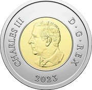 Canada 2 Dollars (Polar Bear) 2023 CHARLES III D G REX SR coin obverse Canada 2 Dollars (Polar Bear) 2023 CHARLES III D G REX SR coin obverse