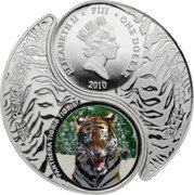 Fiji 2 Dollars Year of the Tiger. Set 2010 Proof THE SIBERIAN TIGER PANTHERA TIGRIS ALTAICA THE BENGAL TIGER PANTHERA TIGRIS TIGRIS coin reverse Fiji 2 Dollars Year of the Tiger. Set 2010 Proof THE SIBERIAN TIGER PANTHERA TIGRIS ALTAICA THE BENGAL TIGER PANTHERA TIGRIS TIGRIS coin reverse