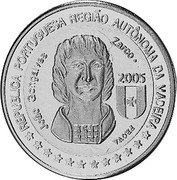 Portugal 2 Euro (Fantasy Pattern) X# Pn8 REPUBLICA PORTUGUESA REGIAO AUTÔNOMA DE MADEIRA JOÃO GONÇALVES ZARCO 2005... coin obverse