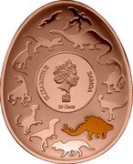 Samoa 20 Cents Huayangosaurus Taibaii 2023 ELIZABETH II SAMOA 20 CENTS coin obverse