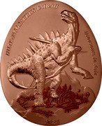 Samoa 20 Cents Huayangosaurus Taibaii 2023 HUAYANGOSAURUS TAIBAII DINOSAURS IN ASIA 2023 coin reverse