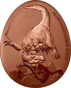 Samoa 20 Cents Neimongosaurus 2023 NEIMONGOSAURUS YANGI DINOSAURS IN ASIA 2023 coin reverse