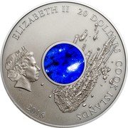 Cook Islands 20 Dollars Kampo Del Cielo Meteorite 2016 Antique IRB ELIZABETH II COOK ISLANDS 2016 20 DOLLARS coin obverse Cook Islands 20 Dollars Kampo Del Cielo Meteorite 2016 Antique IRB ELIZABETH II COOK ISLANDS 2016 20 DOLLARS coin obverse