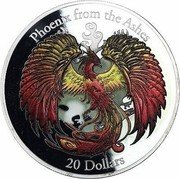 Cook Islands 20 Dollars ((Phoenix from the Ashes) PHOENIX FROM THE ASHES 20 DOLLARS coin reverse