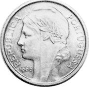 Portugal 20 Escudos (Republic Pattern) KM# Pn251 REPÚBLICA PORTUGUESA 1966 coin obverse Portugal 20 Escudos (Republic Pattern) KM# Pn251 REPÚBLICA PORTUGUESA 1966 coin obverse