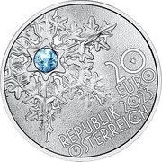 Austria 20 Euro Snowflake 2023  Proof 20 EURO 2023 REPUBLIK ÖSTERREICH coin obverse