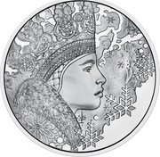 Austria 20 Euro Snowflake 2023  Proof  coin reverse