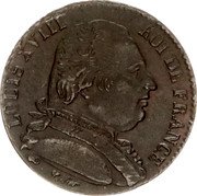 France 20 Francs (Louis XVIII Essai) LOUIS XVIII ROI DE FRANCE coin obverse