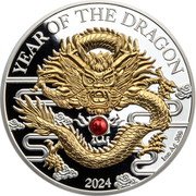 Vanuatu 20 Vatu (Chinese Lunar Year of the Dragon) YEAR OF THE DRAGON 2024 1 OZ AG .999 coin reverse Vanuatu 20 Vatu (Chinese Lunar Year of the Dragon) YEAR OF THE DRAGON 2024 1 OZ AG .999 coin reverse