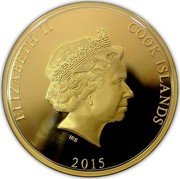Cook Islands 200 Dollars (Mississippi Steamboat) ELIZABETH II COOK ISLANDS 2015 IRB coin obverse