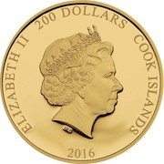 Cook Islands 200 Dollars (Pope Francis 80th Birthday) IRB ELIZABETH II COOK ISLANDS 200 DOLLARS 2016 coin obverse Cook Islands 200 Dollars (Pope Francis 80th Birthday) IRB ELIZABETH II COOK ISLANDS 200 DOLLARS 2016 coin obverse