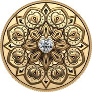 Canada 200 Dollars Purely Brilliant Collection. De Beers Ideal Heart 2023 CCR coin reverse Canada 200 Dollars Purely Brilliant Collection. De Beers Ideal Heart 2023 CCR coin reverse