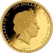 Cook Islands 200 Dollars Spider-Man 2017 Proof ELIZABETH II 200 DOLLARS COOK ISLANDS 2017 IRB coin obverse Cook Islands 200 Dollars Spider-Man 2017 Proof ELIZABETH II 200 DOLLARS COOK ISLANDS 2017 IRB coin obverse