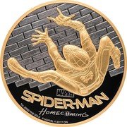 Cook Islands 200 Dollars (Spider-Man Homecoming) MARVEL SPIDER-MAN / HOMECOMING 1OZ .9999 FINE GOLD ©MARVEL ©2017 CPII" coin reverse Cook Islands 200 Dollars (Spider-Man Homecoming) MARVEL SPIDER-MAN / HOMECOMING 1OZ .9999 FINE GOLD ©MARVEL ©2017 CPII" coin reverse