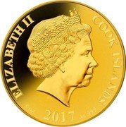 Cook Islands 200 Dollars (Year of the Rooster) IRB ELIZABETH II COOK ISLANDS 5OZ $200 AU999 coin obverse Cook Islands 200 Dollars (Year of the Rooster) IRB ELIZABETH II COOK ISLANDS 5OZ $200 AU999 coin obverse