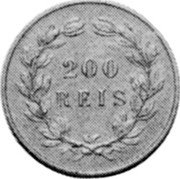 Portugal 200 Reis (Carlos I Pattern) KM# Pn190 200 REIS coin reverse Portugal 200 Reis (Carlos I Pattern) KM# Pn190 200 REIS coin reverse