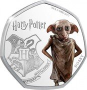 Cook Islands 25 Cents (Dobby. Harry Potter) DOBBY HARRY POTTER TM & © WBEI (S21) coin reverse Cook Islands 25 Cents (Dobby. Harry Potter) DOBBY HARRY POTTER TM & © WBEI (S21) coin reverse