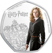 Cook Islands 25 Cents (Hermione Granger.) HARRY POTTER HERMIONE GRANGER TM & © WBEI (S21) coin reverse Cook Islands 25 Cents (Hermione Granger.) HARRY POTTER HERMIONE GRANGER TM & © WBEI (S21) coin reverse