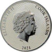 Cook Islands 25 Cents (HMS Bounty) 2021 COOK ISLANDS ELIZABETH II coin obverse Cook Islands 25 Cents (HMS Bounty) 2021 COOK ISLANDS ELIZABETH II coin obverse