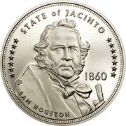 Cook Islands 25 Cents (Lost States of America. State of Jacinto) 1860 SAM HOUSTON STATE OF JACINTO coin reverse Cook Islands 25 Cents (Lost States of America. State of Jacinto) 1860 SAM HOUSTON STATE OF JACINTO coin reverse