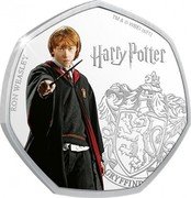 Cook Islands 25 Cents (Ron Weasley. Harry Potter) HARRY POTTER RON WEASLEY TM & © WBEI (S21) coin reverse Cook Islands 25 Cents (Ron Weasley. Harry Potter) HARRY POTTER RON WEASLEY TM & © WBEI (S21) coin reverse