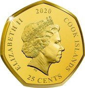 Cook Islands 25 Cents (Star Wars. Empire Strikes Back. Duel on Cloud City) IRB ELIZABETH II 25 CENTS COOK ISLANDS 2020 coin obverse Cook Islands 25 Cents (Star Wars. Empire Strikes Back. Duel on Cloud City) IRB ELIZABETH II 25 CENTS COOK ISLANDS 2020 coin obverse