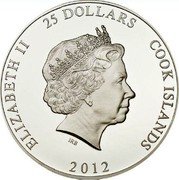Cook Islands 25 Dollars (Adventures of Buratino) IRB ELIZABETH II 25 DOLLARS COOK ISLANDS 2012 coin obverse Cook Islands 25 Dollars (Adventures of Buratino) IRB ELIZABETH II 25 DOLLARS COOK ISLANDS 2012 coin obverse