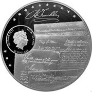 Cook Islands 25 Dollars (Benjamin Franklin) IRB ELIZABETH II COOK ISLANDS 25 DOLLARS coin obverse Cook Islands 25 Dollars (Benjamin Franklin) IRB ELIZABETH II COOK ISLANDS 25 DOLLARS coin obverse